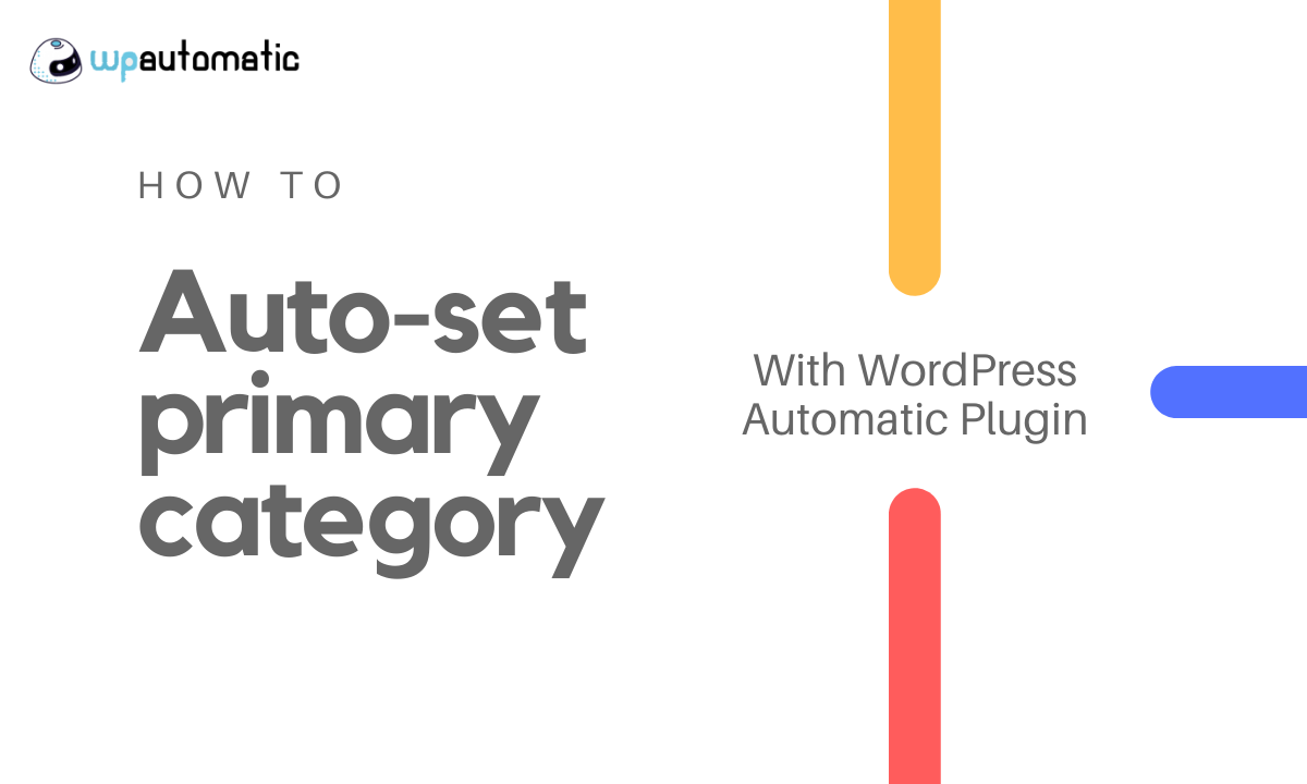 How to auto-set primary category